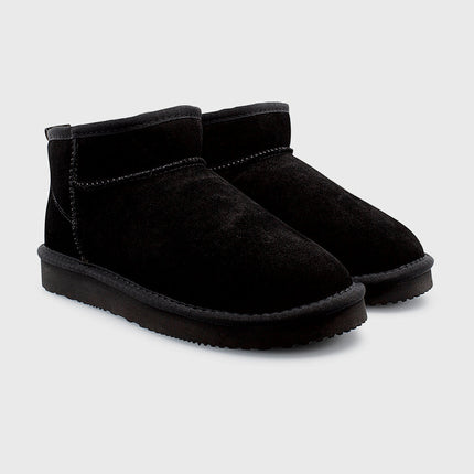 UGG Roughland® Water-Resistant Leather Suede Sheepskin Wool Ultra Mini Boots