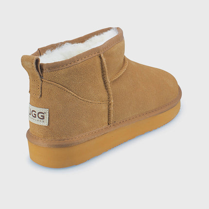 UGG Roughland® Water-Resistant Leather Suede Sheepskin Wool Ultra Mini Boots