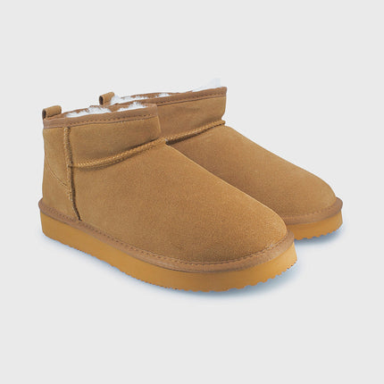 UGG Roughland® Water-Resistant Leather Suede Sheepskin Wool Ultra Mini Boots