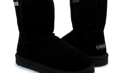 UGG Roughland® Classic Leather Suede Wool Short Boots