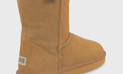 UGG Roughland® Water-Resistant Leather Suede Sheepskin Wool Classic Short Boots