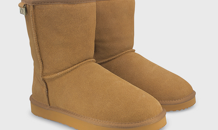 UGG Roughland® Water-Resistant Leather Suede Sheepskin Wool Classic Short Boots