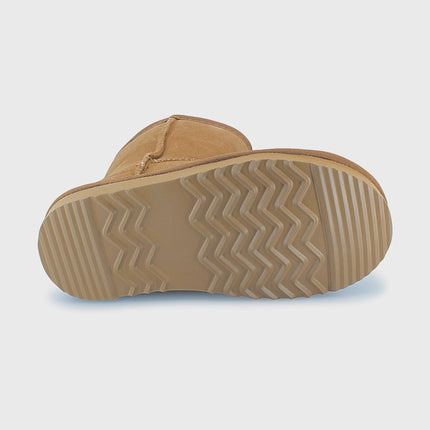 UGG Roughland® Water-Resistant Leather Suede Sheepskin Wool Kids Classic Short Boots