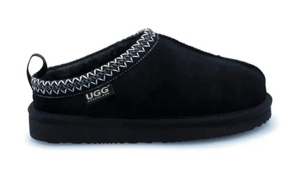 UGG Roughland® Tassie Leather Suede Wool Moccasin Slippers