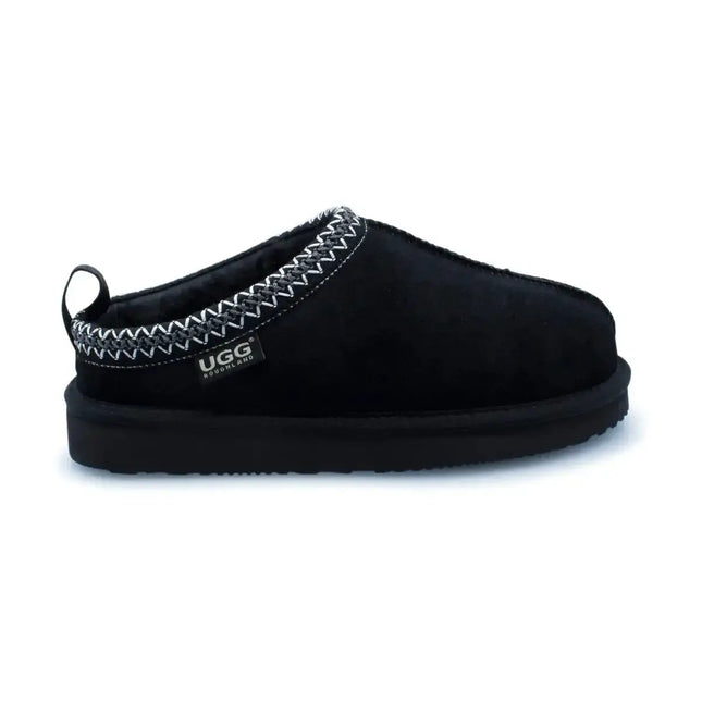 UGG Roughland® Tassie Leather Suede Wool Moccasin Slippers