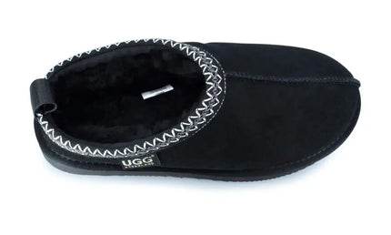 UGG Roughland® Tassie Leather Suede Wool Moccasin Slippers