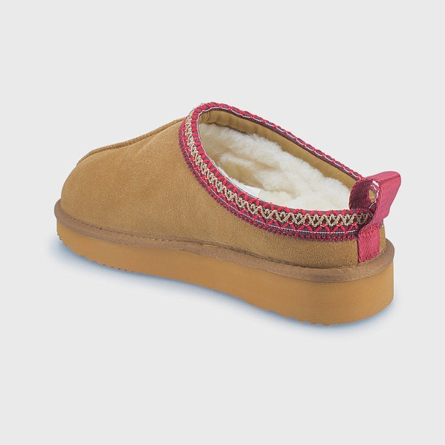 UGG Roughland® Water-Resistant Leather Suede Sheepskin Wool Tassie Moccasin Slippers