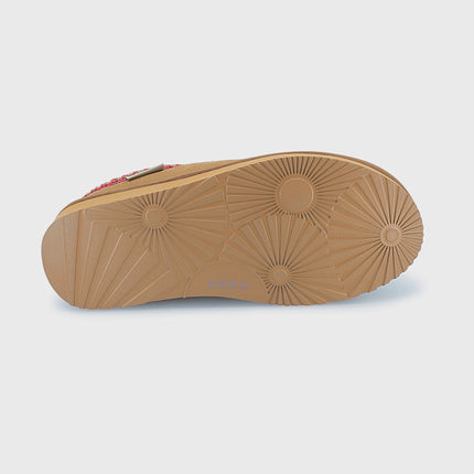 UGG Roughland® Water-Resistant Leather Suede Sheepskin Wool Tassie Moccasin Slippers