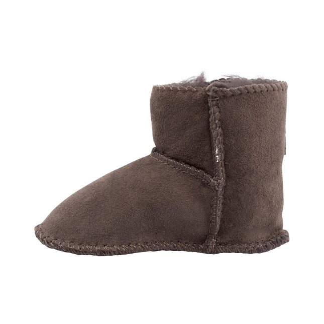 Comfort me UGG Australian Made Baby Gripper Booties are Made with Australian Sheepskin for Babies, Chocolate Colour 5