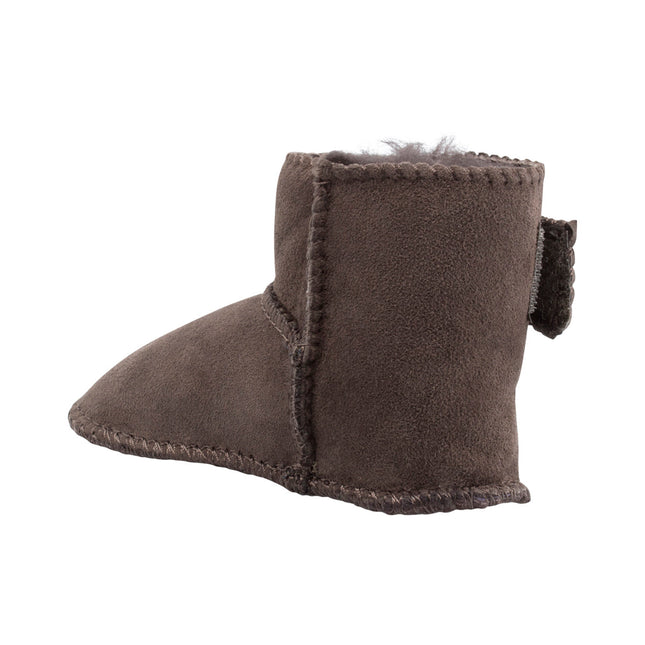 Comfort me UGG Australian Made Baby Gripper Booties are Made with Australian Sheepskin for Babies, Chocolate Colour 6