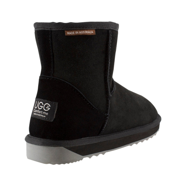 Comfort me UGG Australian Made Mini Classic Boots are Made with Australian Sheepskin for Men & Women, Black Colour -2