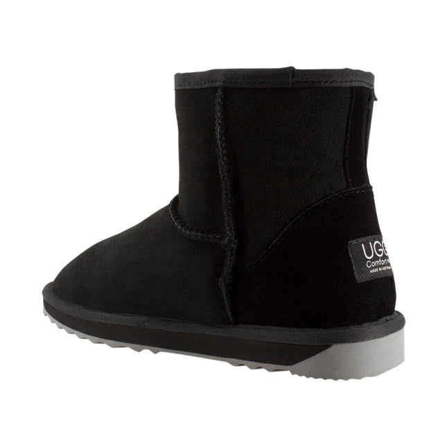 Comfort me UGG Australian Made Mini Classic Boots are Made with Australian Sheepskin for Men & Women, Black Colour -4