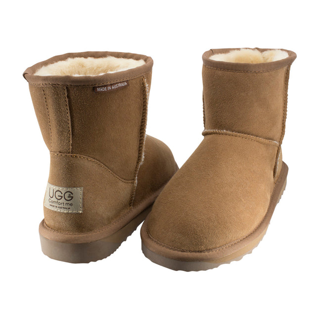 Comfort me UGG Australian Made Mini Classic Boots are Made with Australian Sheepskin for Men & Women, Chestnut Colour -9