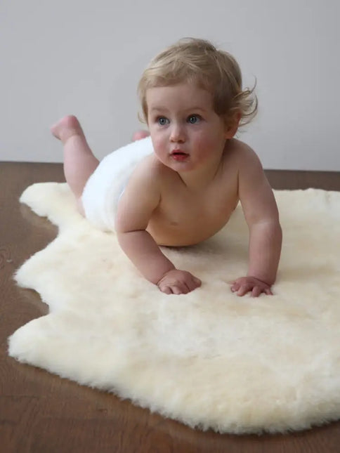 Cozy-Mate Natural Australian Lambskin Play Rug Baby & Toddler