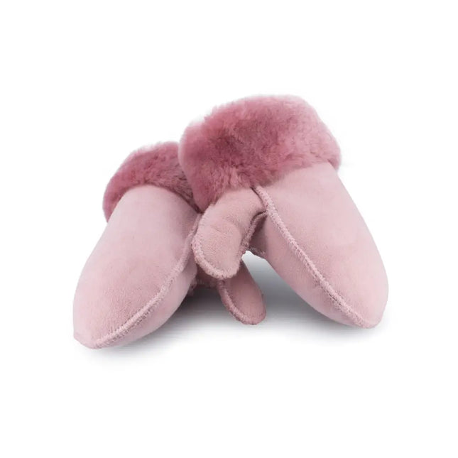 Kids Australian Sheepskin Mitten Gloves Orchard Pink