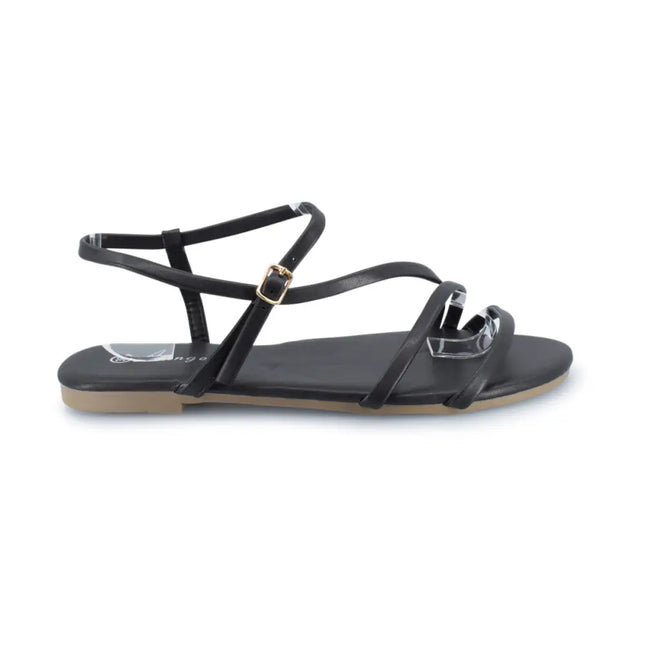 Sash Flat Strappy Sandal Black / Au Women 5 Eu 36 Uk 3 Shoes