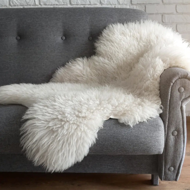 Long Wool Sheepskin Rug Home Decor