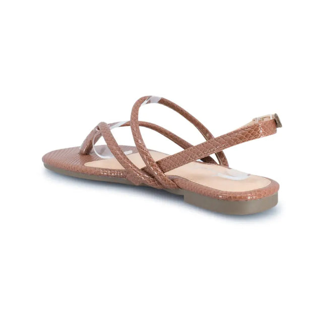 Skin Flat Snakeskin Pu Thong Sandal Shoes