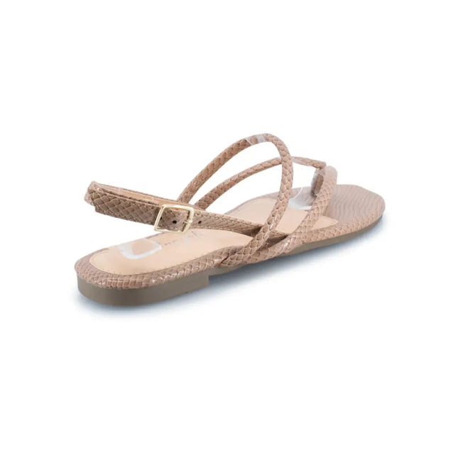 Skin Flat Snakeskin Pu Thong Sandal Shoes