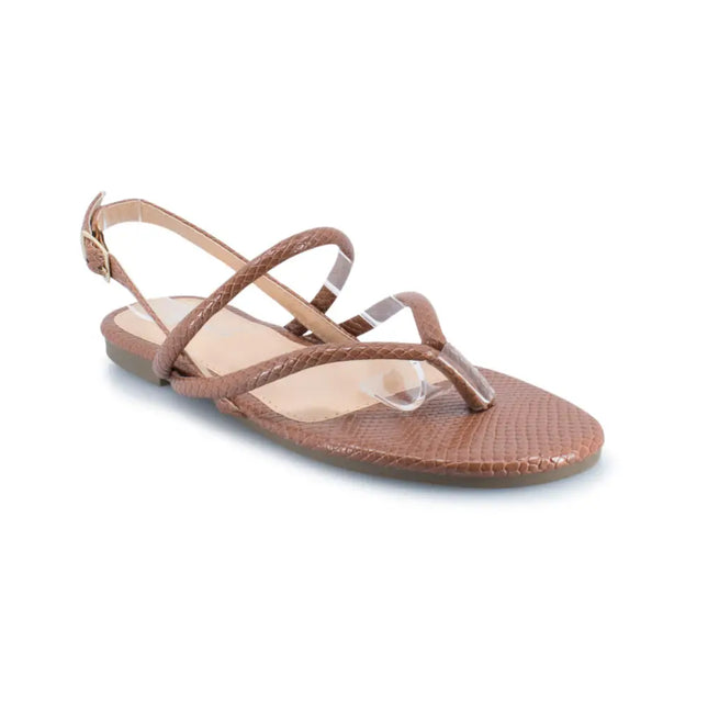 Skin Flat Snakeskin Pu Thong Sandal Shoes