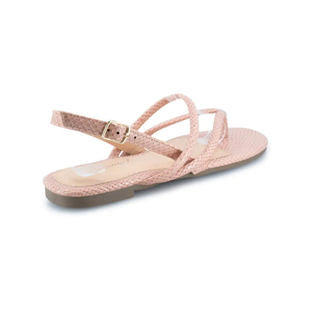 Skin Flat Snakeskin Pu Thong Sandal Shoes