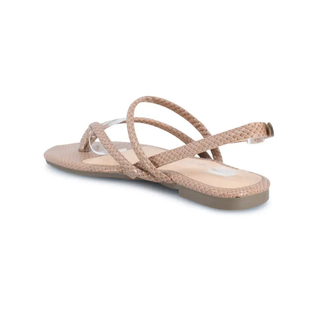 Skin Flat Snakeskin Pu Thong Sandal Shoes