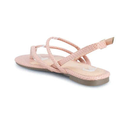 Skin Flat Snakeskin Pu Thong Sandal Shoes
