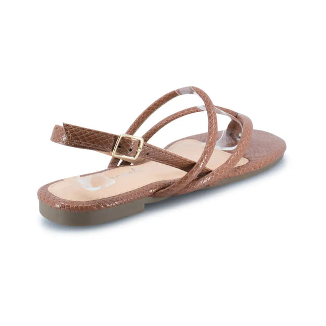 Skin Flat Snakeskin Pu Thong Sandal Shoes