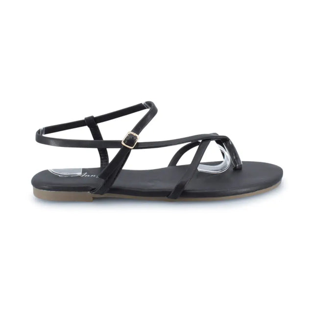 Sun Flat Strappy Thong Sandal Black / Au Women 6 Eu 37 Uk 4 Shoes