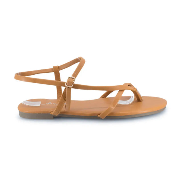 Sun Flat Strappy Thong Sandal Camel / Au Women 6 Eu 37 Uk 4 Shoes