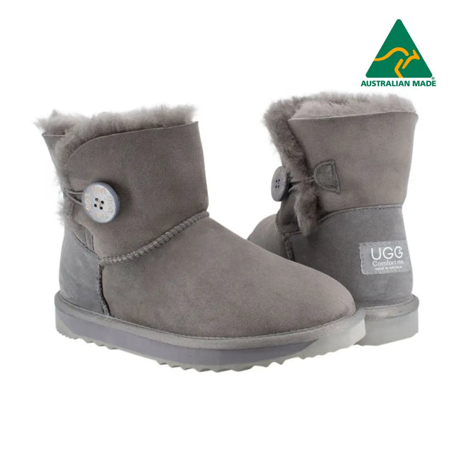 Ugg Platinum Mini Bailey Button Boot - Australian Made Short Boots