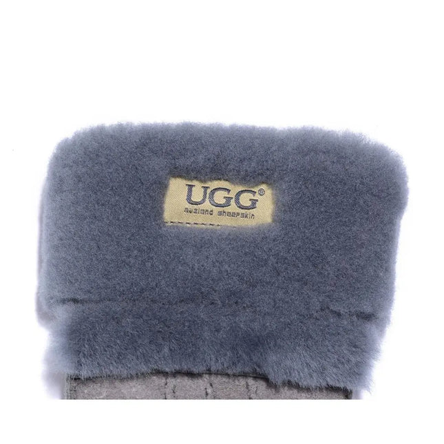 Auzland UGG, Women Double Cuff, Leather Suede Gloves, Wool Lining - UGG Comfort Me