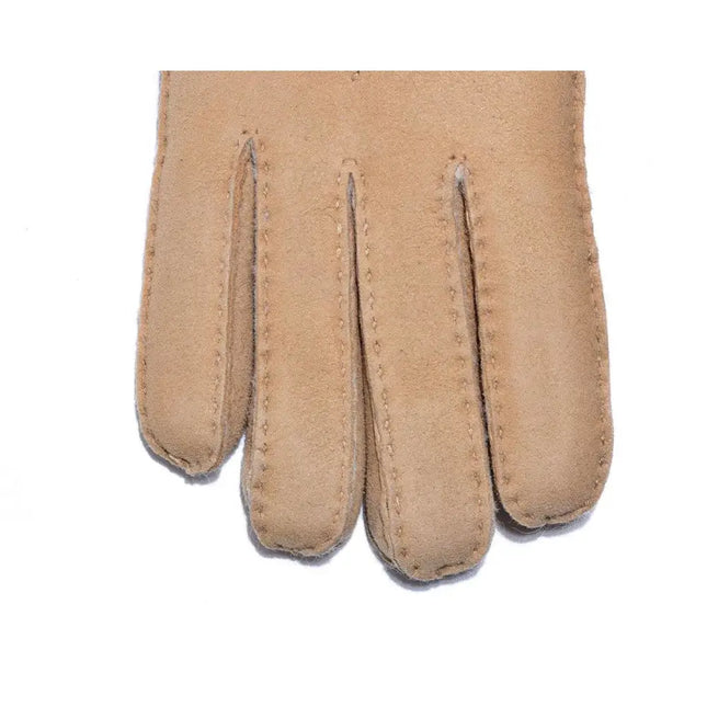 Auzland UGG, Women Double Cuff, Leather Suede Gloves, Wool Lining - UGG Comfort Me