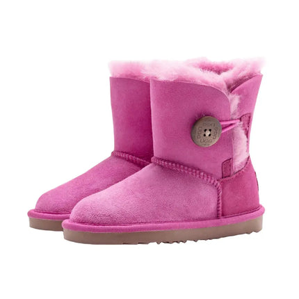 Ugg Premium Kids Button Boots Pink / Au 5-6 Eu 22-23