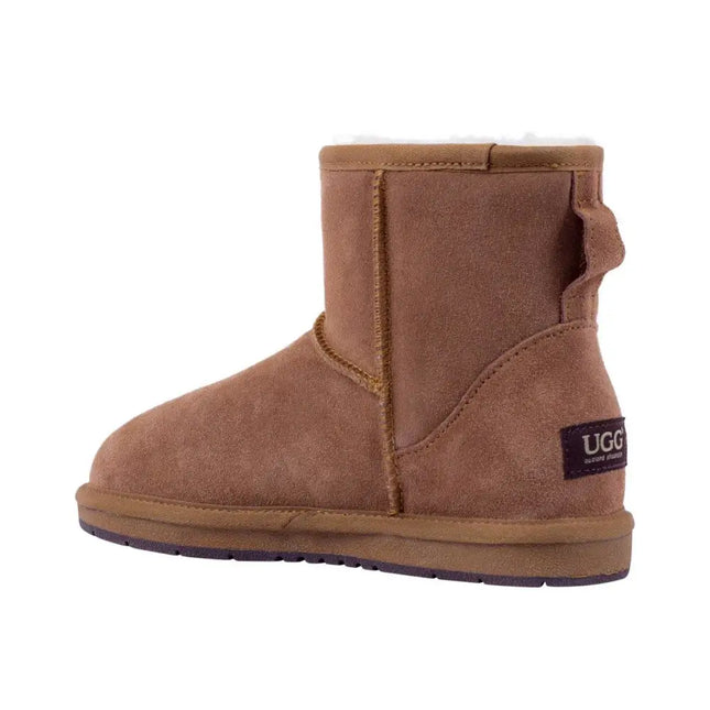 Auzland, Classic Water-Resistant Leather Mini UGG Boot - UGG Comfort Me