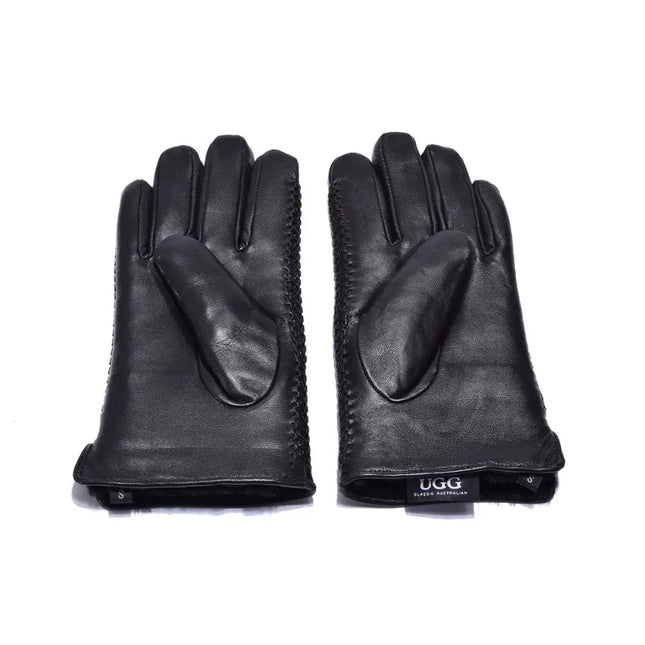 Auzland UGG, Men Classic Leather Gloves, Wool Lining - UGG Comfort Me