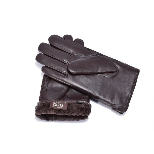 Auzland UGG, Men Classic Leather Gloves, Wool Lining - UGG Comfort Me