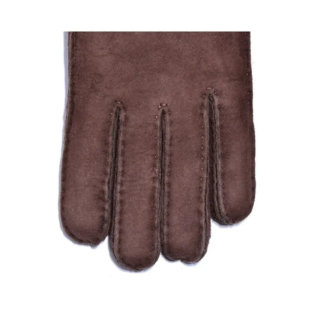 Auzland UGG, Women Leather Suede Button Gloves, Wool Lining - UGG Comfort Me