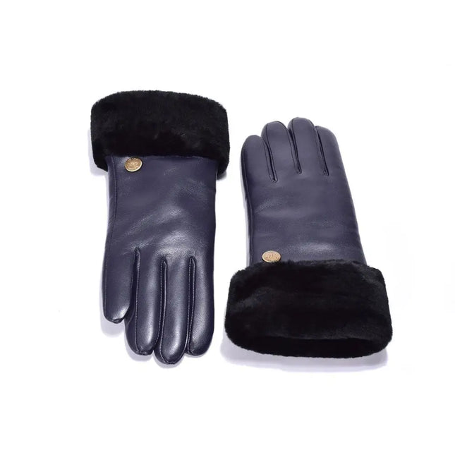 Auzland UGG, Women Classic Leather Gloves, Wool Lining - UGG Comfort Me