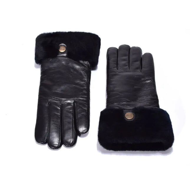 Auzland UGG, Women Classic Leather Gloves, Wool Lining - UGG Comfort Me