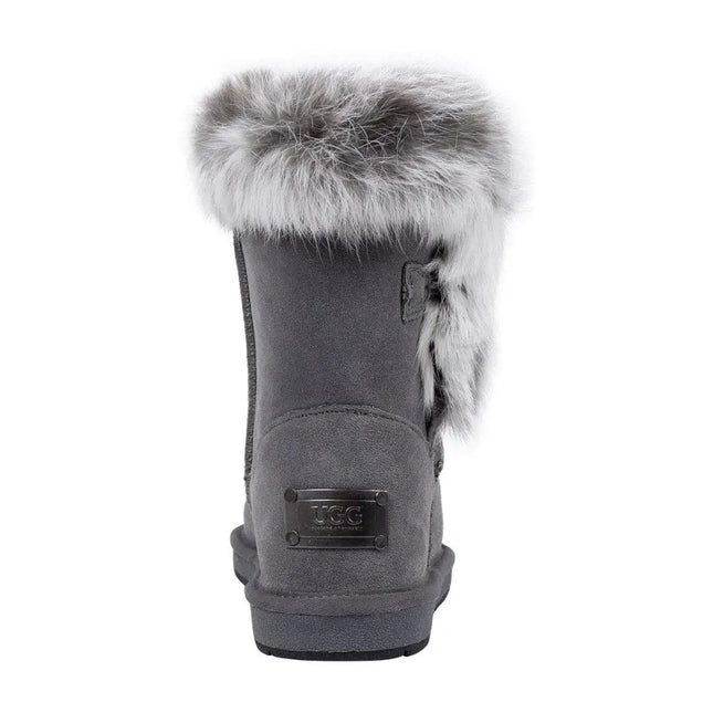 Auzland, Bailey Button-Fur Trim, UGG Boot - UGG Comfort Me