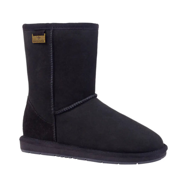 Auzland Short Classic Leather Ugg Black / 3M/5W Mid Boots