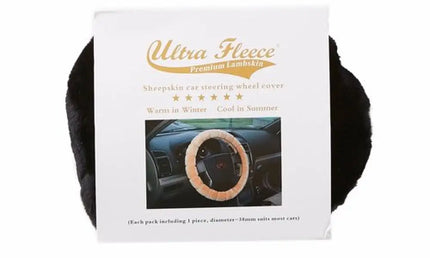 Ultra Fleece® Sheepskin Steering Wheel Cover Black Ugg Accessories