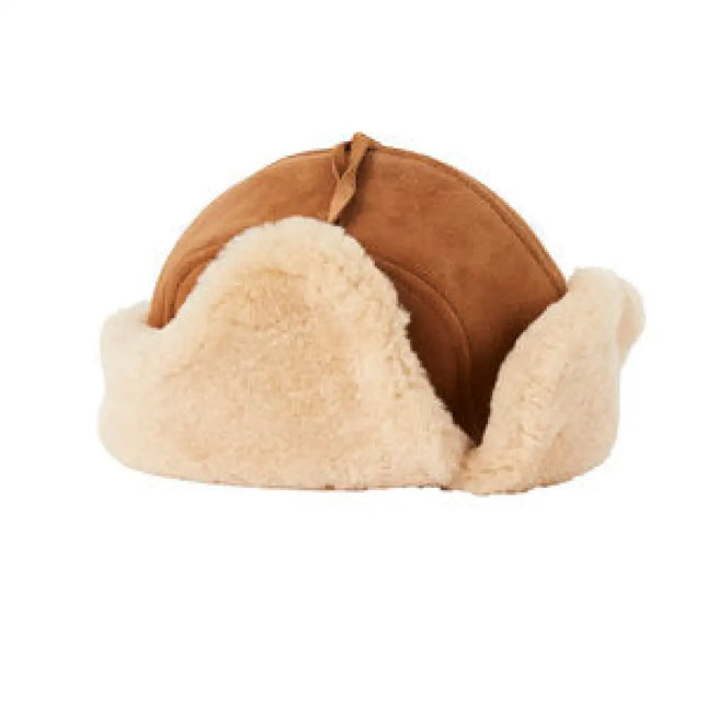 Windward Sheepskin Aviator Hat Tie Ugg Accessories in Chestnut colour