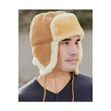 Windward Sheepskin Aviator Hat Tie - Ugg Accessories - on a Male Model
