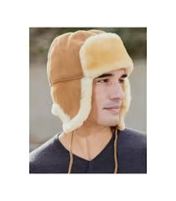 Windward Sheepskin Aviator Hat Tie - Ugg Accessories - on a Male Model